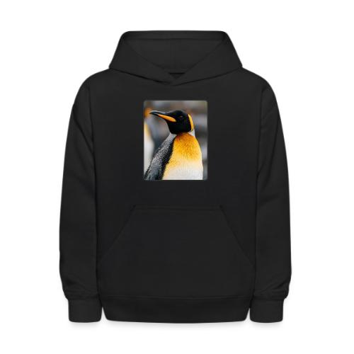 King Penguin Portrait Design - Kids' Hoodie