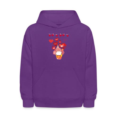 Design wrapped in love hearts, vibrating in love. - Kids' Hoodie