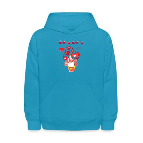 Design wrapped in love hearts, vibrating in love. - Kids' Hoodie
