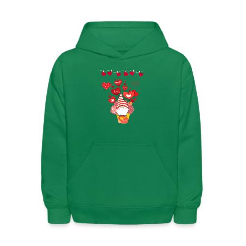 Design wrapped in love hearts, vibrating in love. - Kids' Hoodie