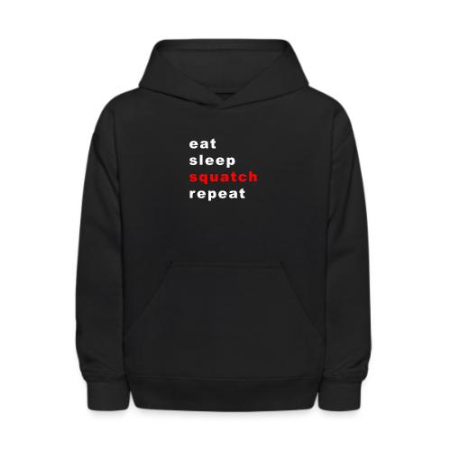 eat sleep squatch repeat - Kids' Hoodie