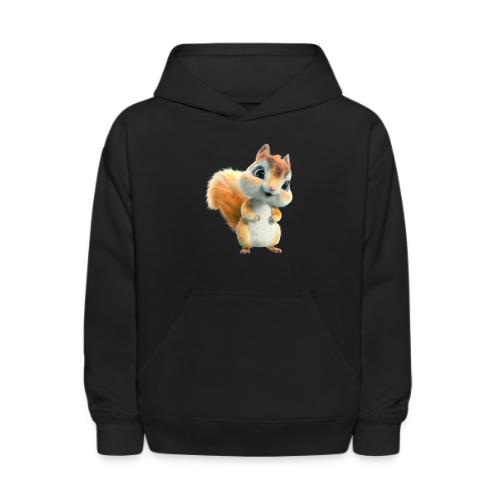 Adorable Cartoon Baby Squirrel Smiling - Kids' Hoodie