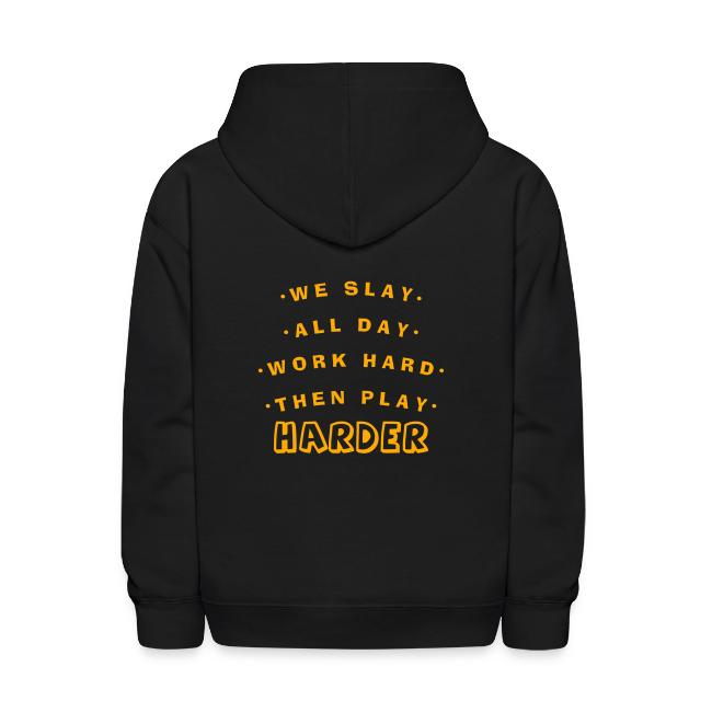 We Slay All Day Shiny Shirt Metallic Silver & Gold