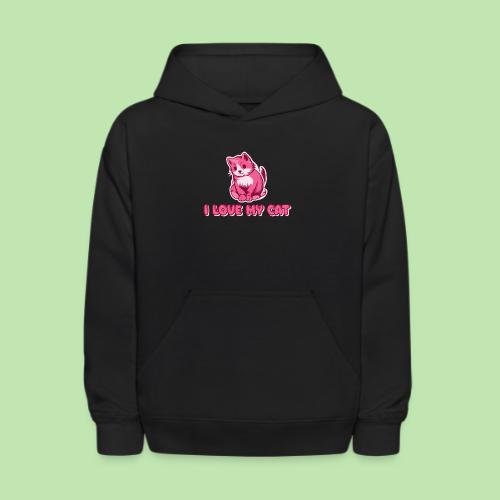 I love my cat - Kids' Hoodie