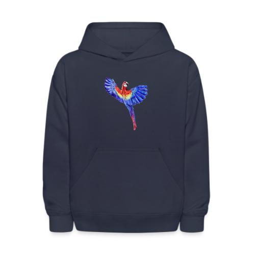 Scarlet macaw parrot - Kids' Hoodie
