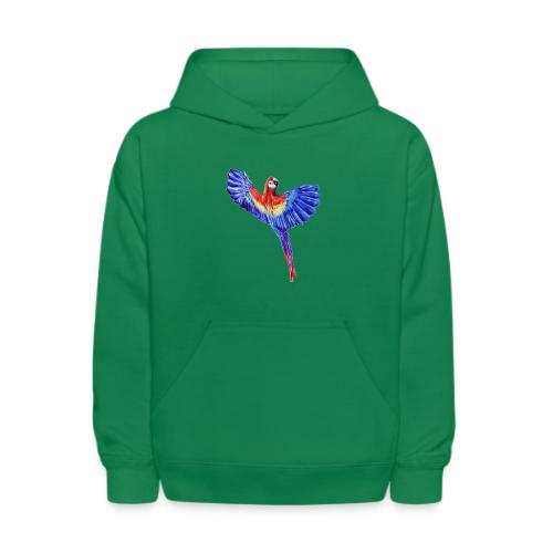 Scarlet macaw parrot - Kids' Hoodie