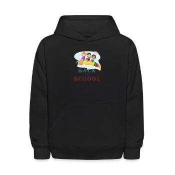 back to school - Kids' Hoodie - black - Front