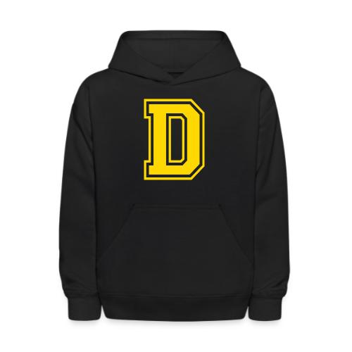 Letter D – Capital Athletic Alphabet Monogram - Kids' Hoodie