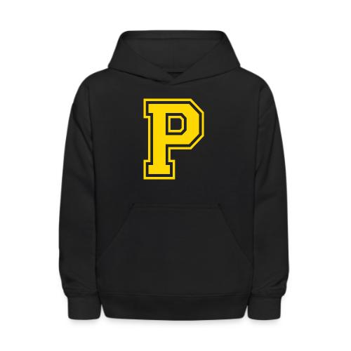 Letter P – Capital Athletic Alphabet Monogram - Kids' Hoodie