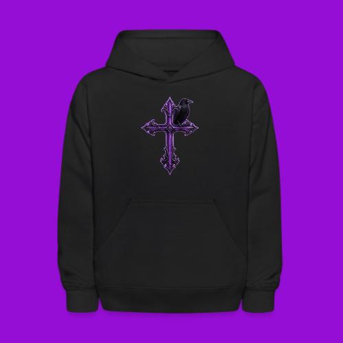 Gothix Raven Cross - Kids' Hoodie