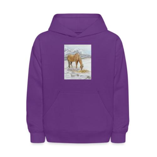 Horse grazing - Kids' Hoodie