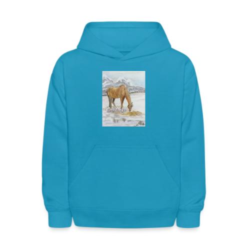 Horse grazing - Kids' Hoodie