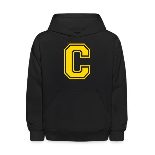 Letter C – Capital Athletic Alphabet Monogram - Kids' Hoodie