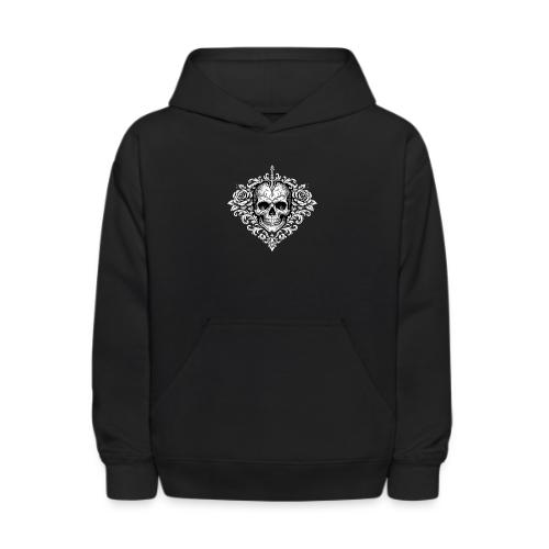 Gothic Filigree Skull - Kids' Hoodie