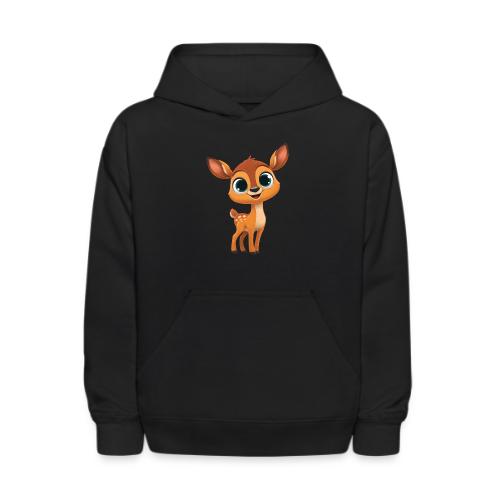 Cute Cartoon Deer with Joyful Big Eyes - Kids' Hoodie