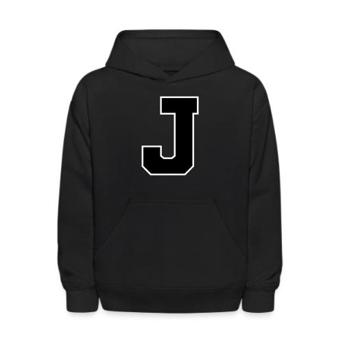 Varsity Letter J Athletic Alphabet Graphic - Kids' Hoodie