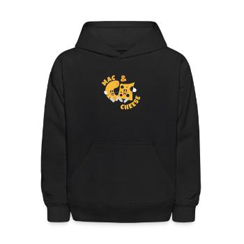 Cheese Mac & Cheese Funny Gift Idea - Kids' Hoodie - black - Front