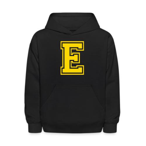 Letter E – Capital Athletic Alphabet Monogram - Kids' Hoodie