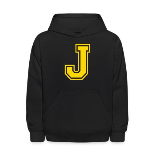 Letter J – Capital Athletic Alphabet Monogram - Kids' Hoodie