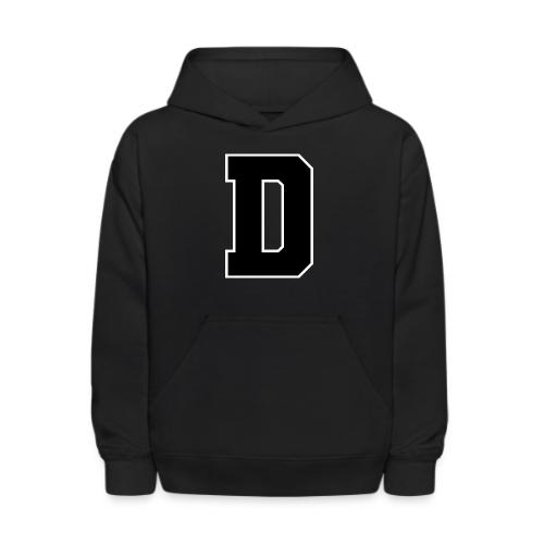 Varsity Letter D Athletic Alphabet Design - Kids' Hoodie