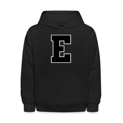 Varsity Letter E Collegiate Font Graphic - Kids' Hoodie