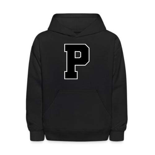 Varsity Letter P Athletic Alphabet Design - Kids' Hoodie