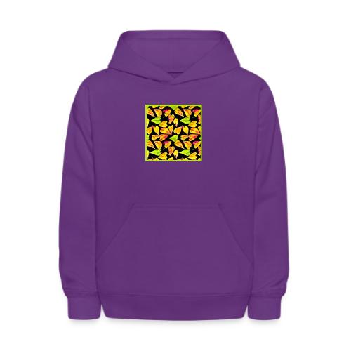 Neon Leaf Art Elegance - Kids' Hoodie