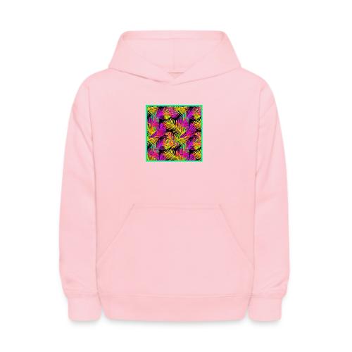 Chic Neon Leaf Lively Design - Kids' Hoodie
