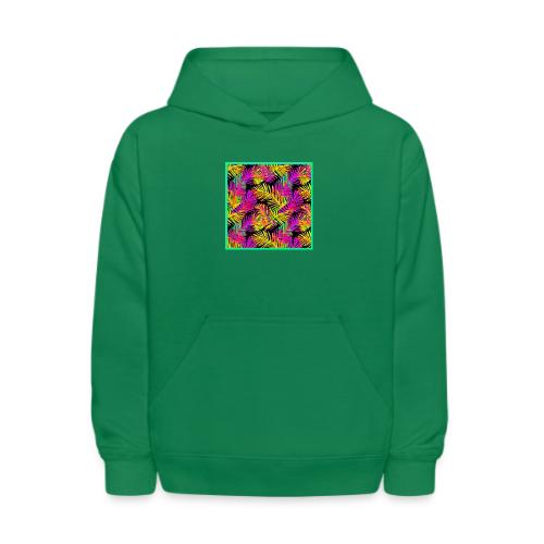 Chic Neon Leaf Lively Design - Kids' Hoodie