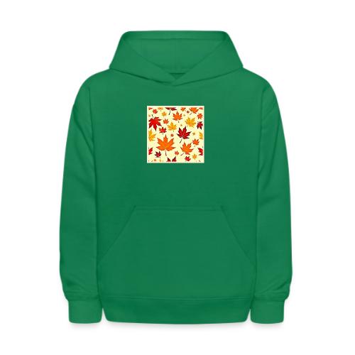 Seamless Fall Foliage Design - Kids' Hoodie
