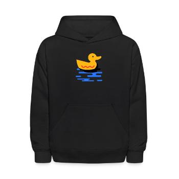 Duck on the water - Kids' Hoodie - black - Front
