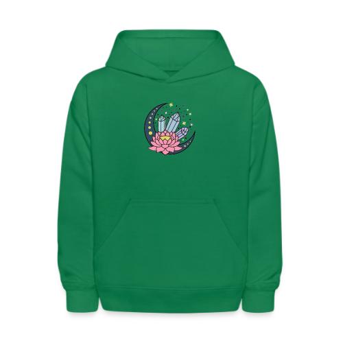 Half A Moon, Healing Crystals Lotus Flower - Kids' Hoodie