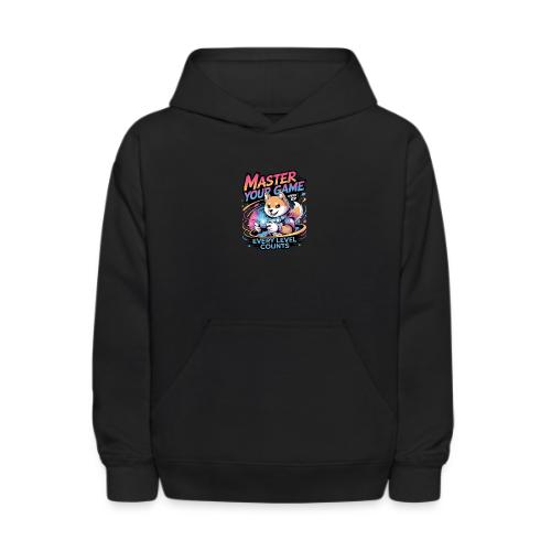 Cute Gamer Shiba Inu Level Up - Kids' Hoodie