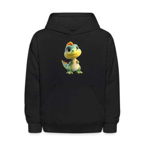 Playful 3D Baby Dinosaur - Kids' Hoodie