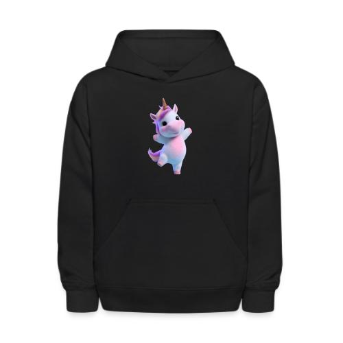 Cute Cartoon Unicorn Dancing Joyfully - Kids' Hoodie
