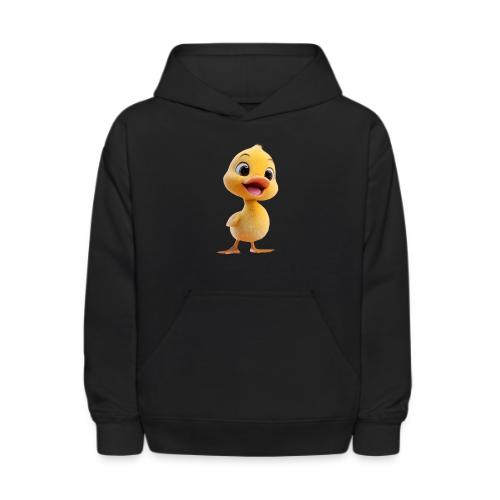 Bright Yellow Baby Duck Smiling - Kids' Hoodie