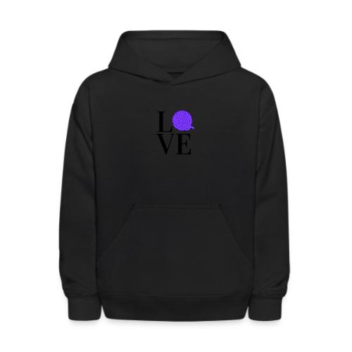Love Yarn Purple - Kids' Hoodie