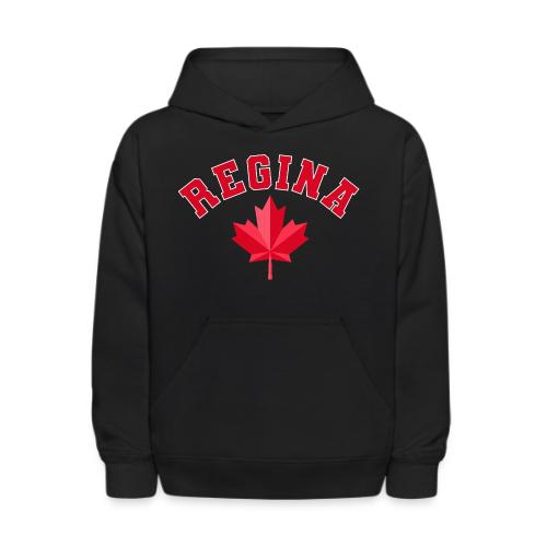 Regina with maple leaf - Kids' Hoodie