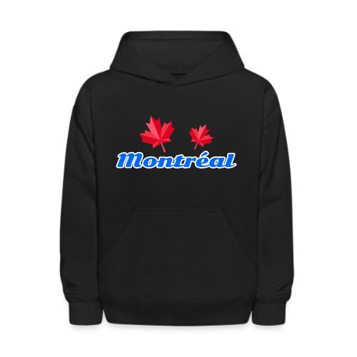 Montréal with two red maple leaves - Kids' Hoodie