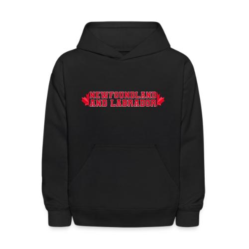 Newfoundland and Labrador with maple leaf - Kids' Hoodie