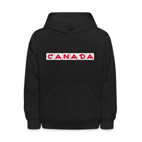 Canada, red letters on white background - Kids' Hoodie