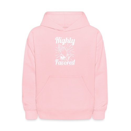 Highly Favored - Alt. Design (White Letters) - Kids' Hoodie