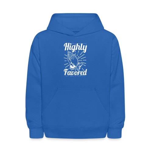 Highly Favored - Alt. Design (White Letters) - Kids' Hoodie