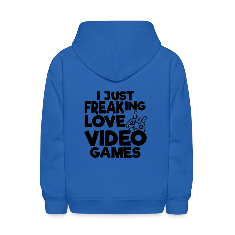 I JUST FREAKING LOVE VIDEOGAMES T-SHIRT GIFT TEE - Kids' Hoodie
