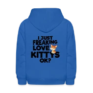 I Just Freaking Love Kittys Ok? Cat Gift - Kids' Hoodie