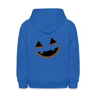 Big Scary Orange Smiling Pumpkin Face Halloween - Kids' Hoodie