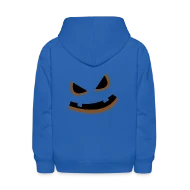 Big Scary Orange Fierce Pumpkin Face Halloween - Kids' Hoodie
