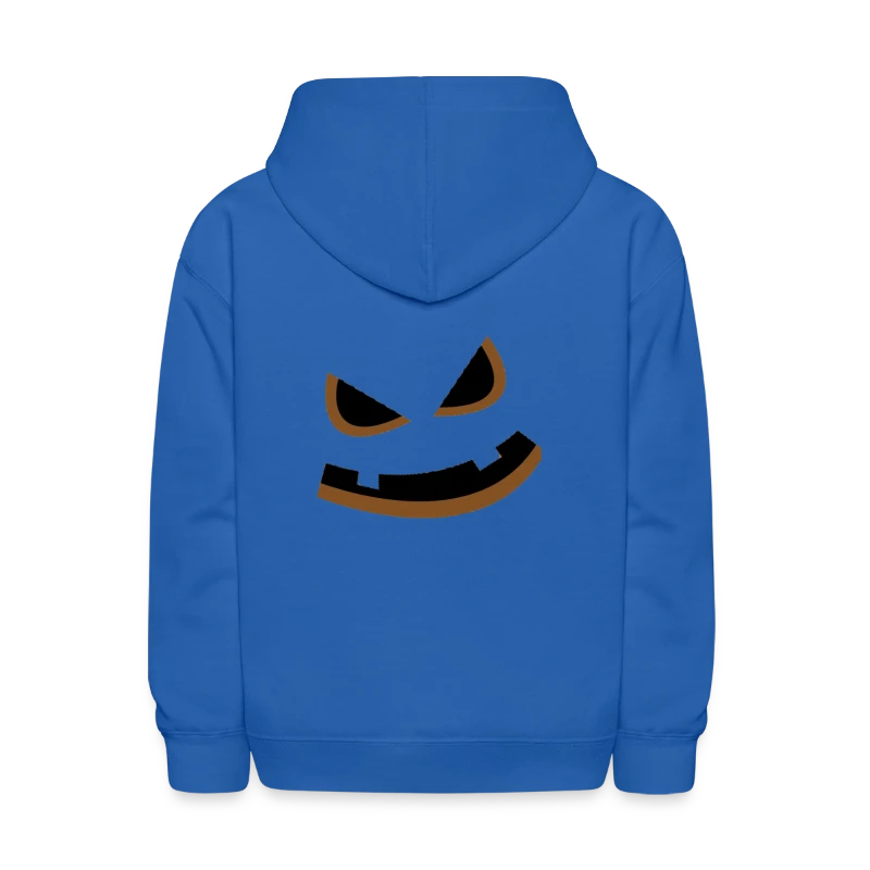 Big Scary Orange Fierce Pumpkin Face Halloween - Kids' Hoodie