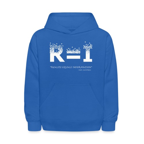 R=I --- Reality equals Information - Kids' Hoodie
