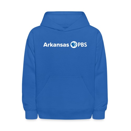 Arkansas PBS Logo WHITE - Kids' Hoodie